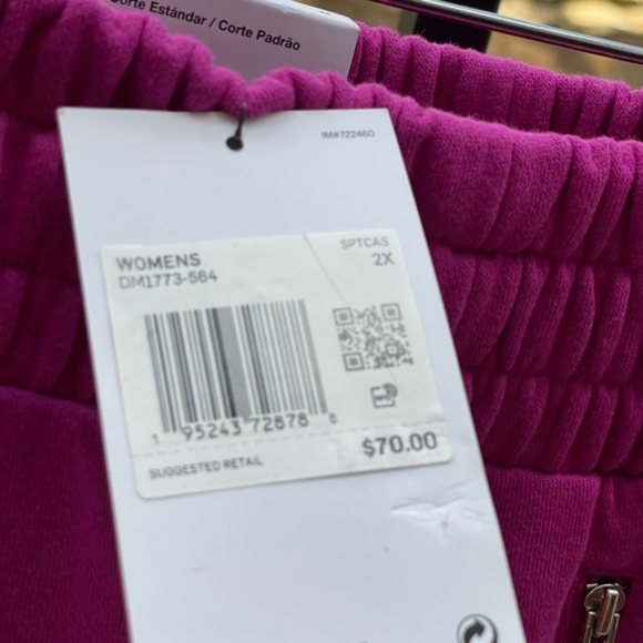 New Nike DM1773-564 Women Sportswear 7/8 Fleece Training Pant Berry Plus Size - Picture 6 of 16